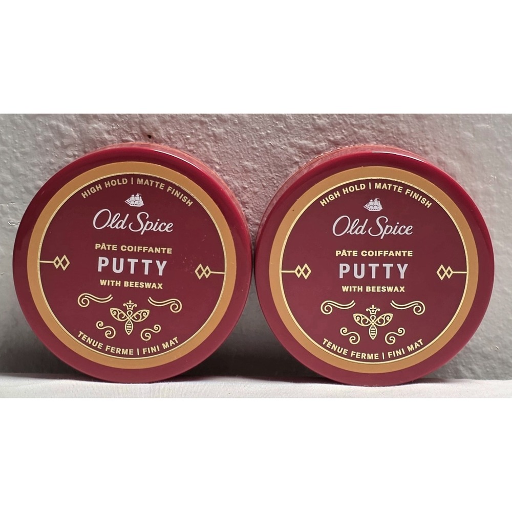 Old Spice Putty High Hold Matte Finish With Beeswax 2.22 oz - Qty Of 2